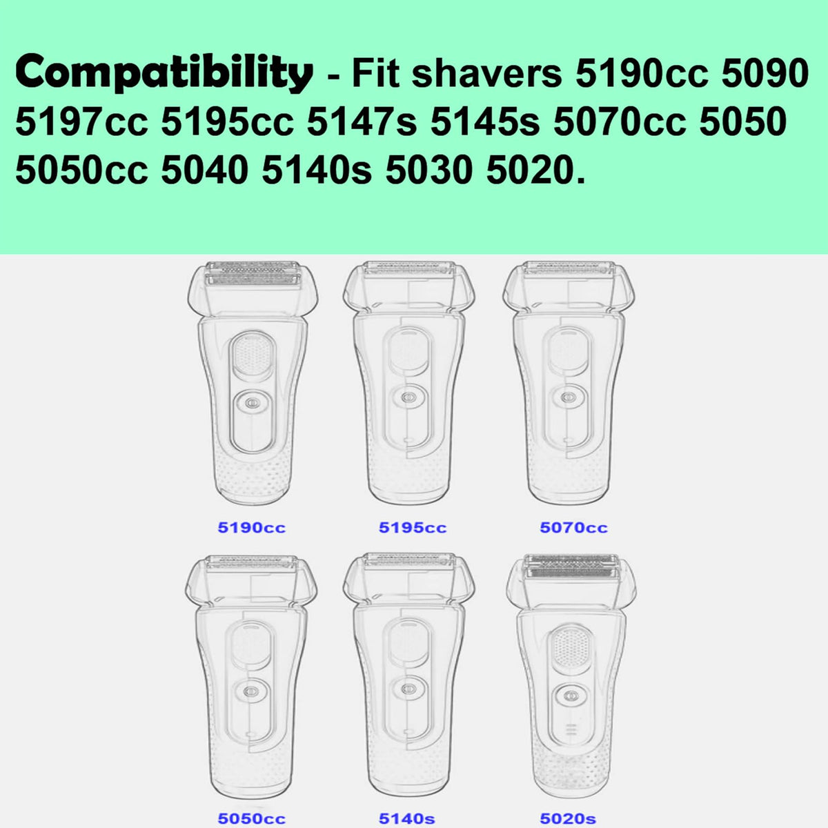 Series 5 Replacement Head 52S for Braun Electric Shaver (1 Count)