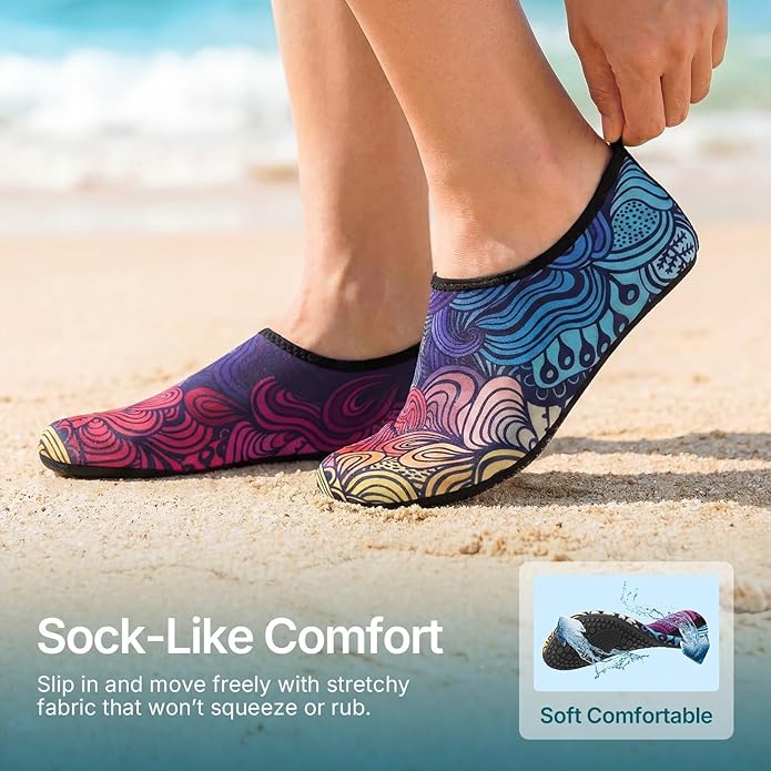 Water Shoes for Women Men Quick-Dry Aqua Socks Swim Beach Barefoot Yoga Exercise Wear Sport Accessories Pool Camping Must Haves Adult Youth Size