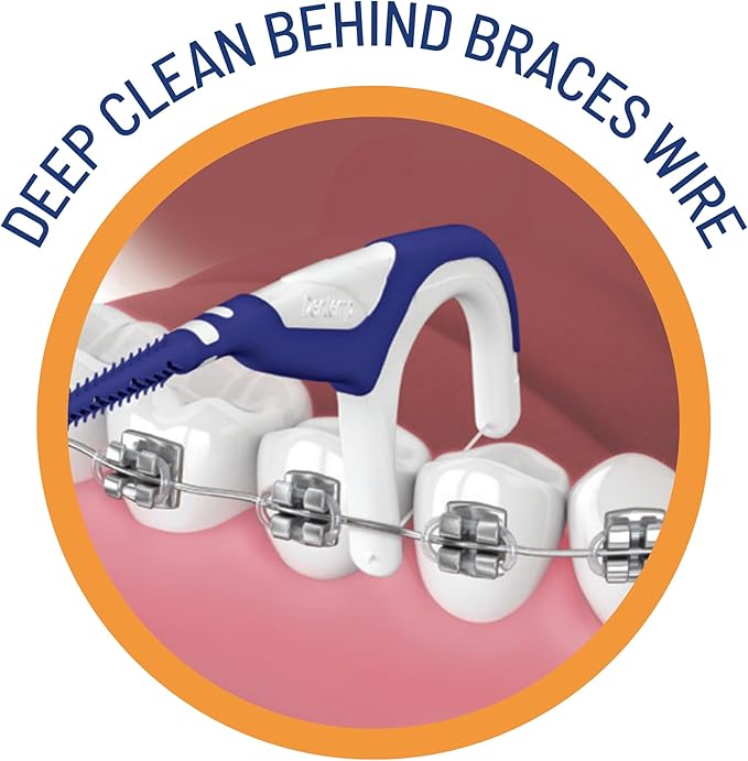 OrVance Braces Flosser - Designed for Braces for an Easy & Effective Clean, Ultra Strong Floss - 40 Count (Pack of 4)