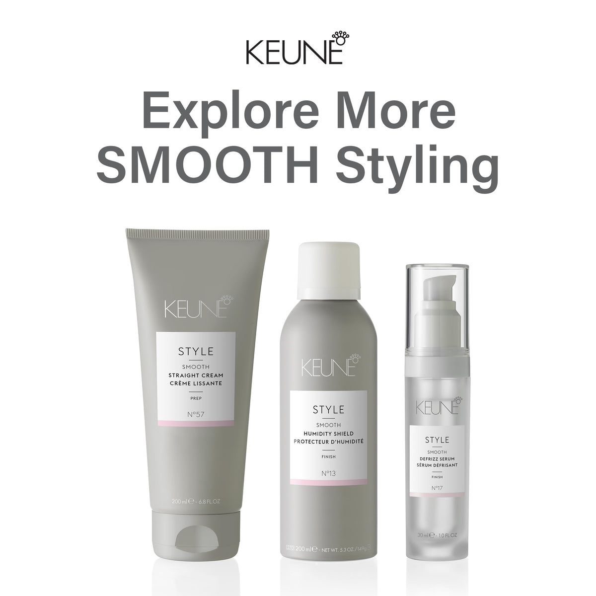 Keune Style Defrizz Serum, Anti-Frizz & UV Protection Serum for Smooth, Shiny Hair, 1 Fl Oz