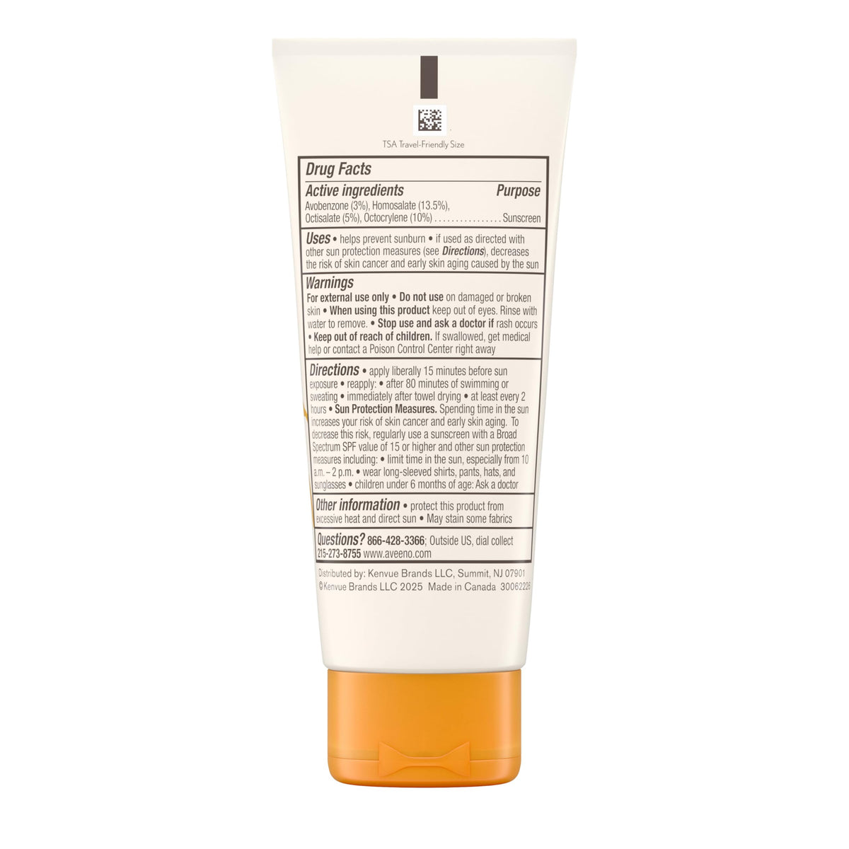 Aveeno Protect + Hydrate Face Sunscreen, SPF 60 Broad Spectrum, for Sensitive Skin, Travel Size, Water Resistant (80 minutes), Paraben, Oxybenzone & Oil Free, 2 fl oz