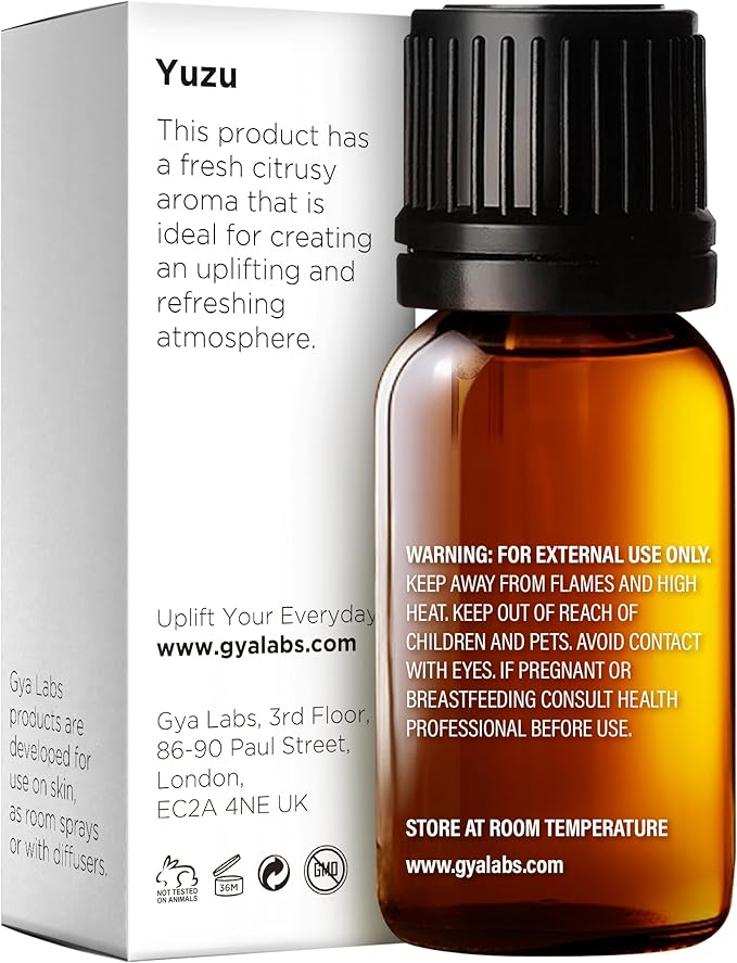 Gya Labs Yuzu Essential Oil - 0.34 Fl Oz - for Hair, Skin, Diffuser, Aromatherapy & DIY Candle Making Scent