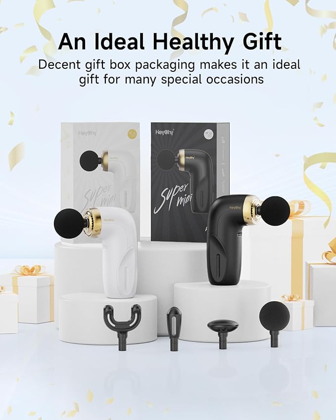 A1 Super Mini Massage Gun, Percussion Deep Tissues Muscle Massager, Travel Massage Gun, Compact Sports Massager, Portable Handheld Massager for Office Gifts for Him/Her, Home, Athletes(Black)