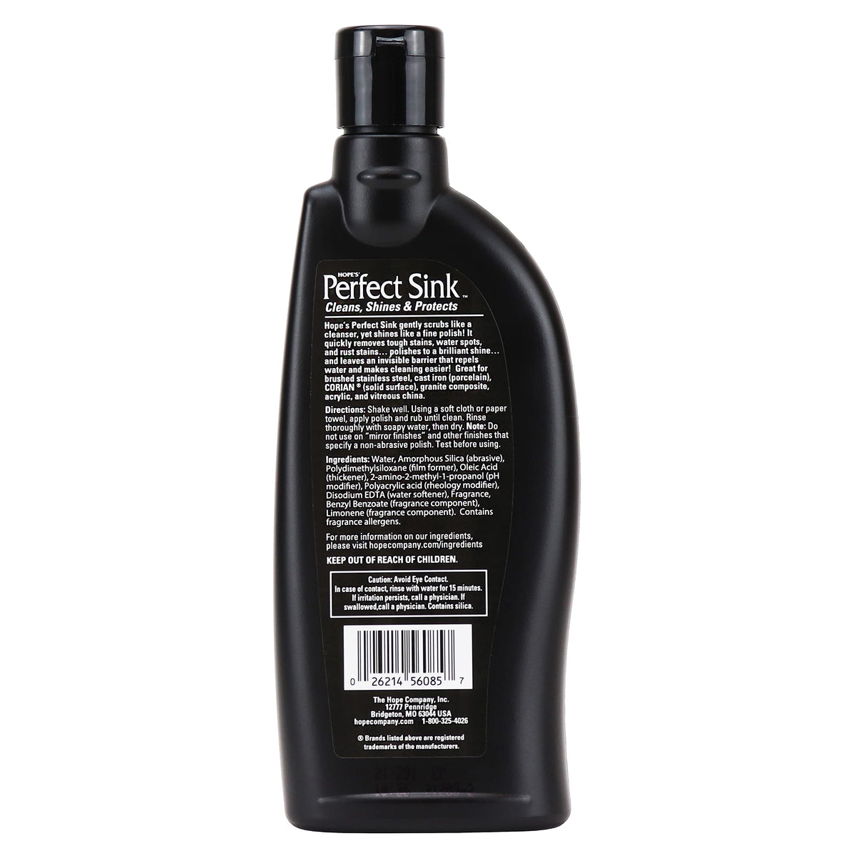 HOPE'S Perfect Sink 8.5 oz Sink Cleaner and Polish, Restorative, Water-Repellant Formula, Stain Remover, Good for Brushed Stainless Steel, Cast Iron, Porcelain, Corian, Composite, 6 Pack