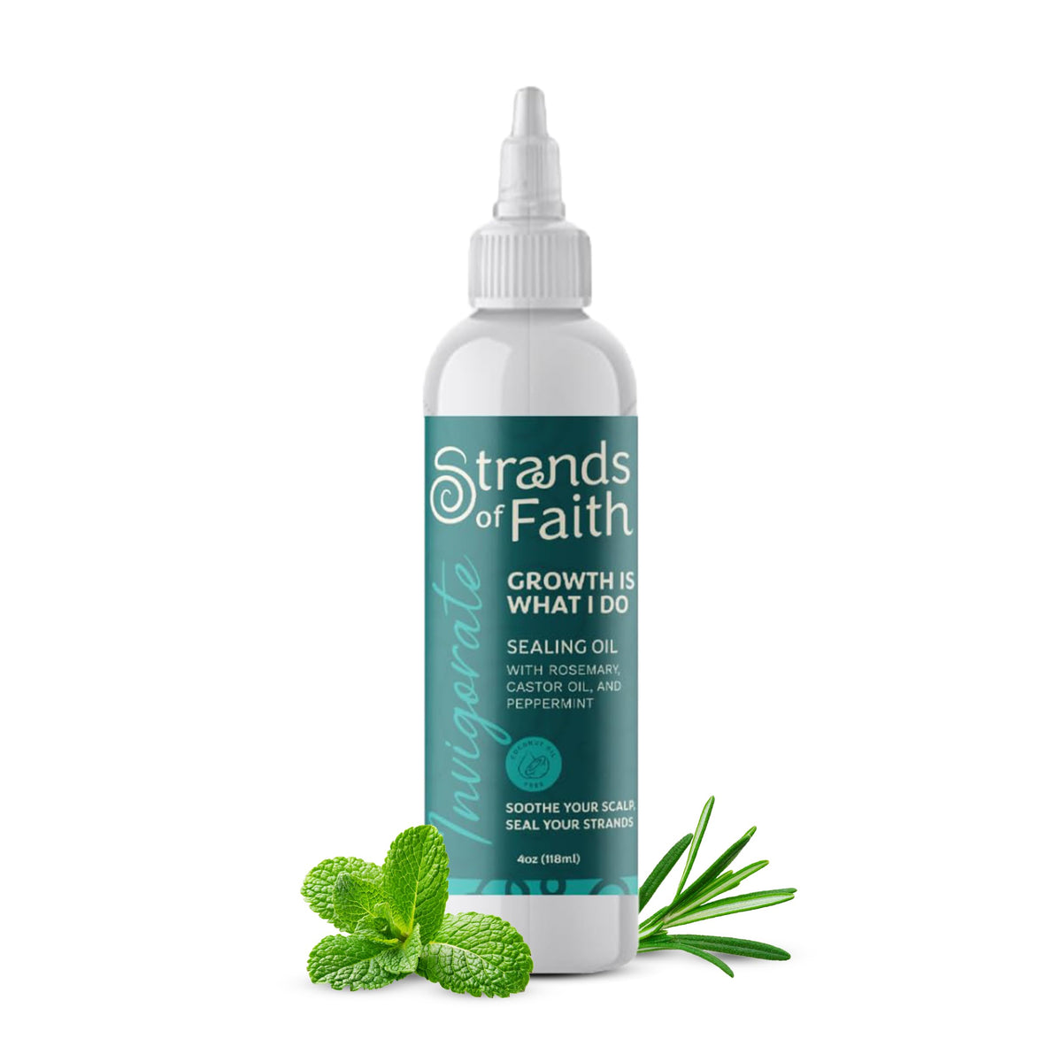 Strands of Faith Natural Stimulating Sealing Oil with Peppermint Essential Oil | Hydrates, Moisturizes and Revitalizes to Healthy Hair