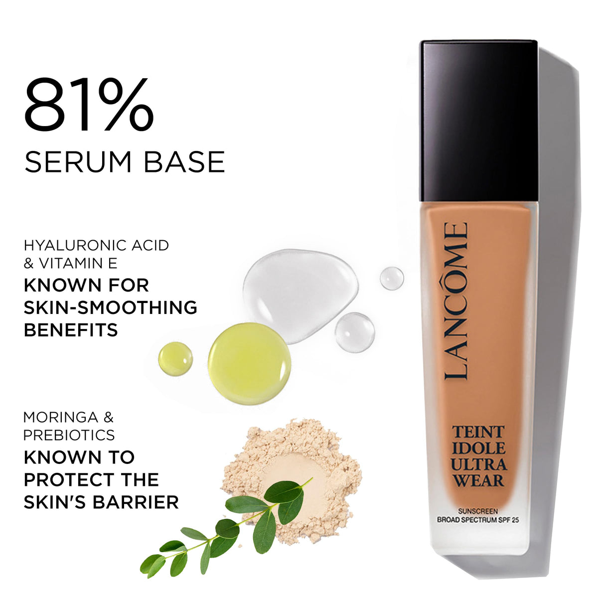 Lancôme Teint Idole Ultra Wear Natural Matte Foundation- Longwear, Medium-Full Coverage, Natural Finish, Waterproof & Hydrating - 120N (Fair Skin with Neutral/Peachy Undertones), 1 Fl Oz