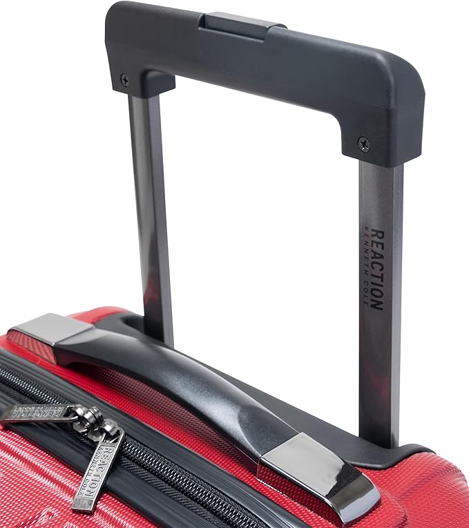 Kenneth Cole REACTION Out of Bounds Lightweight Hardshell 4-Wheel Spinner Luggage, Scarlet Red, 2-Piece Set (20" & 28")