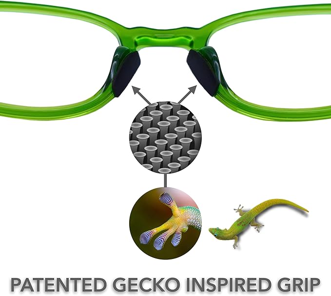 Setex Gecko Grip Ultra-Thin 0.6mm Anti Slip Eyeglass Nose Pads, (15 Black Pair) USA Made, 2500 Innovative Microstructured Fibers per Nose Pad, 0.6mm x 7mm x 16mm
