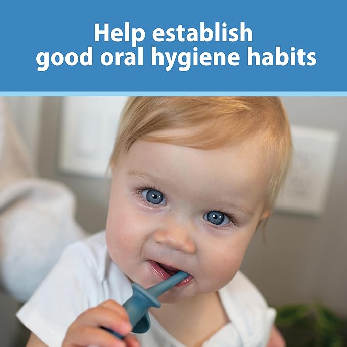 Dr. Brown's Infant-to-Toddler Toothbrush Set, 1.4 Ounce, Blue