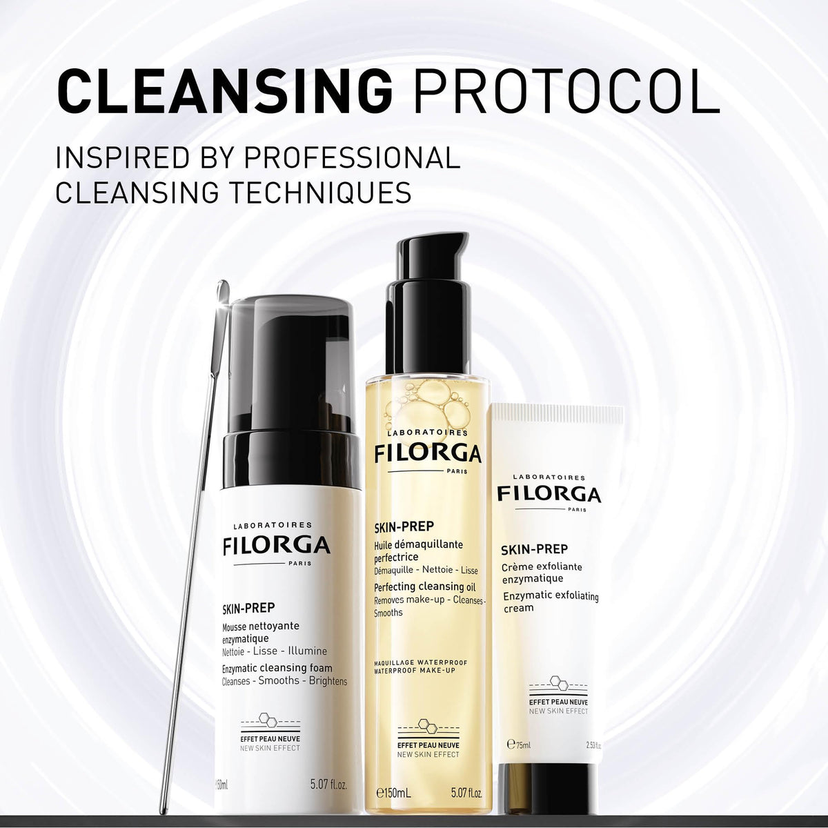 Filorga Skin-Prep Enzymatic Exfoliating Cream Face Cleanser with Papain Enzymes and Volcanic Sand Particles to Tighten Pores, Clean Skin, and Boost Skin Quality, 2.53 fl. oz.