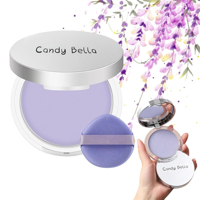 Matte Foundation Powder, Jelly Setting Powder with Mini Puff, Powder-free Oil Control Face Pressed Powder Creates Long-Lasting Silky Blurring Waterproof Makeup