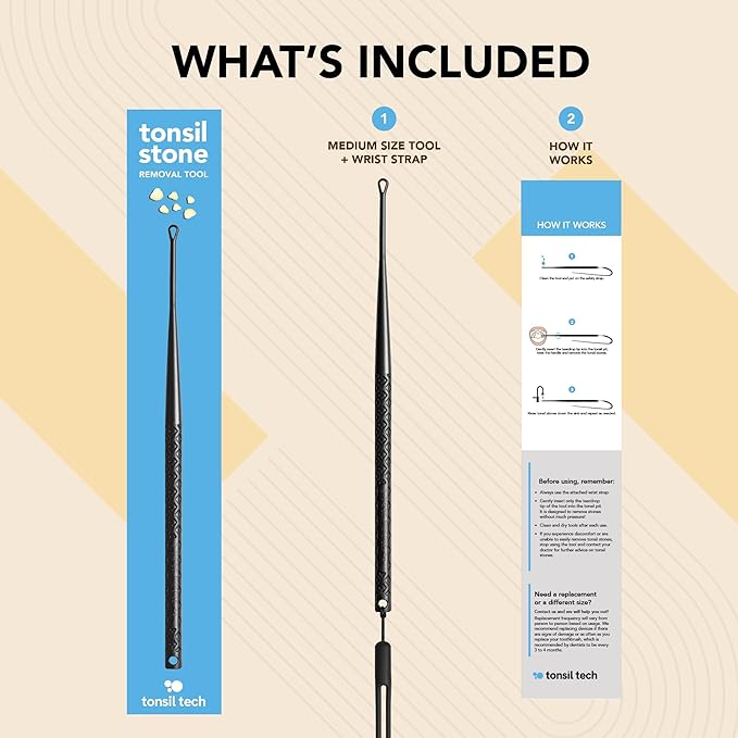 Tonsil Tech Tonsil Stone Remover Tool - Tonsil Stones Removal - Made in USA