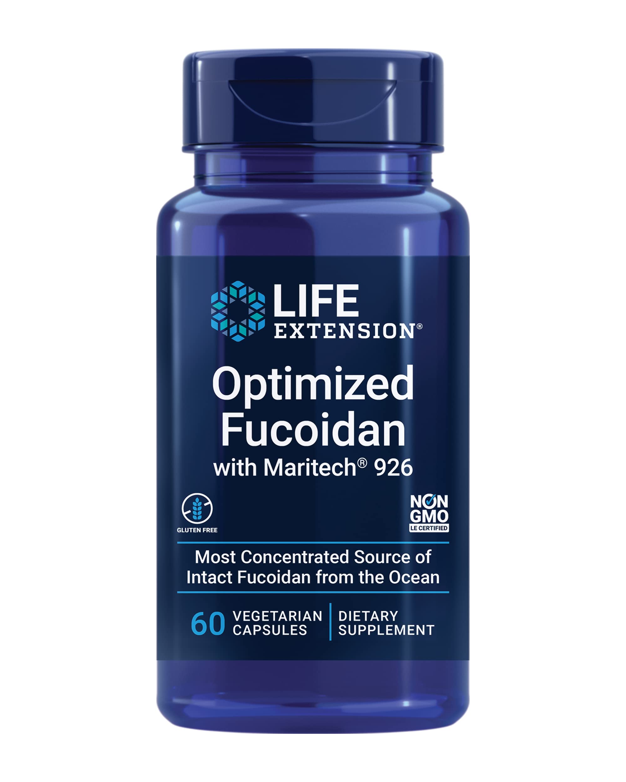 Life Extension Optimized Fucoidan with Maritech® 926, Promotes Healthy Immune Function, Gluten-Free, Non-GMO, Vegetarian, 60 Capsules