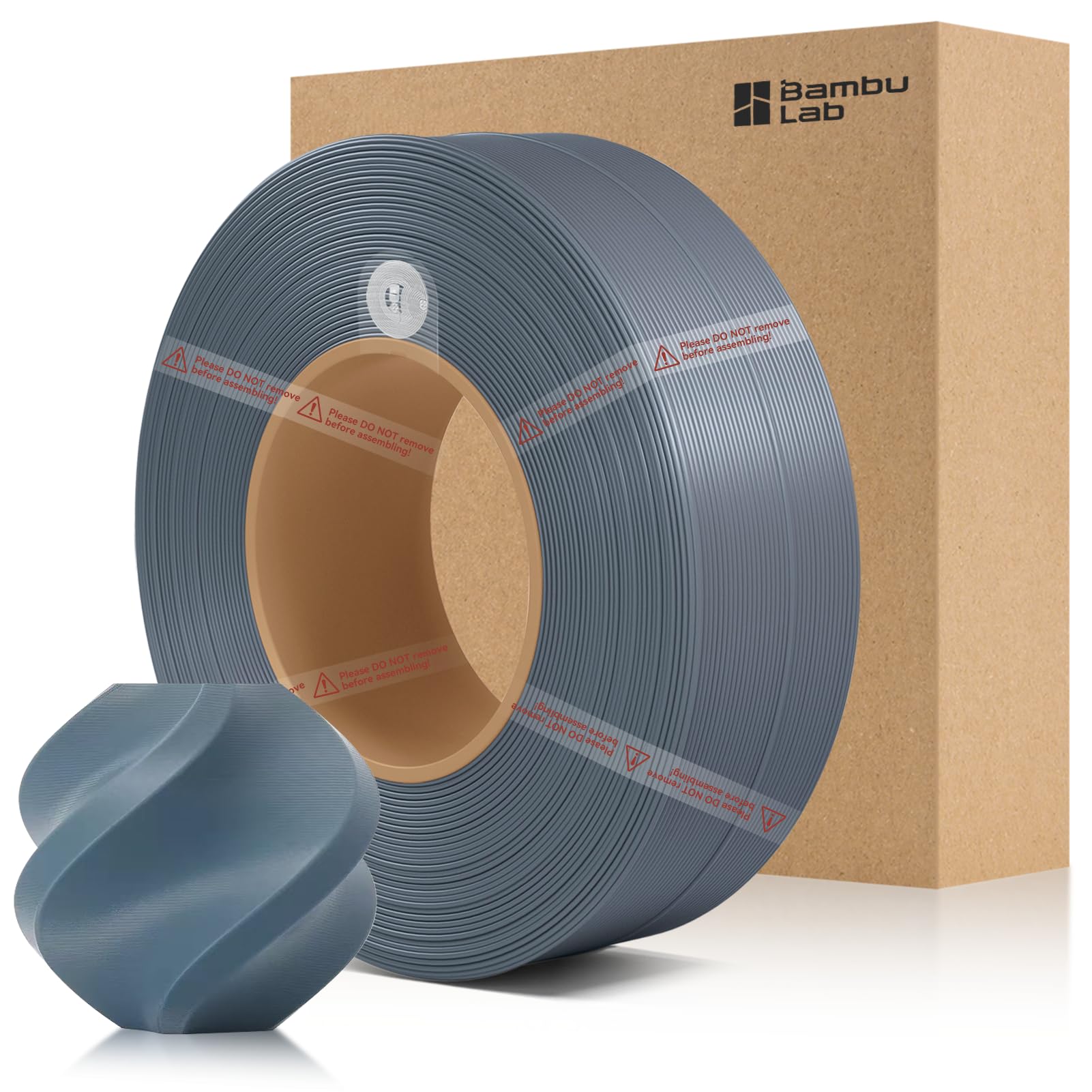 Bamboo PETG Basic Refill Filament 1.75mm 1 KG (2.2lbs) with RFID for Bambu Lab A1/X1/P1 Series 3D Printers,Strong Toughness,Outdoor Use,3D Printing Filament,No Spool, +/- 0.03mm (Misty Blue 30108)