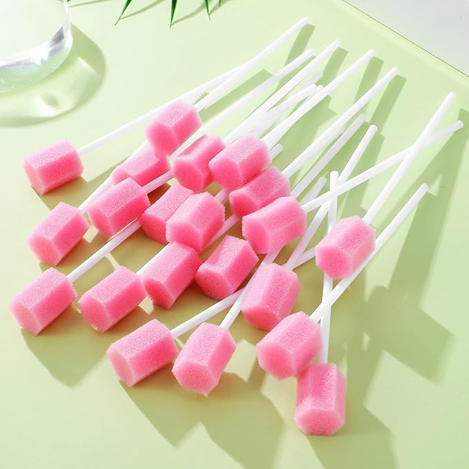 250 Pcs Disposable Oral Cotton Pink Cotton Swabs Sents Disposable Oral Care Swabs Teeth Cleaning Swabs Sponges Toothpicks Elderly Care Products Swabs Sponge Swabs Baby