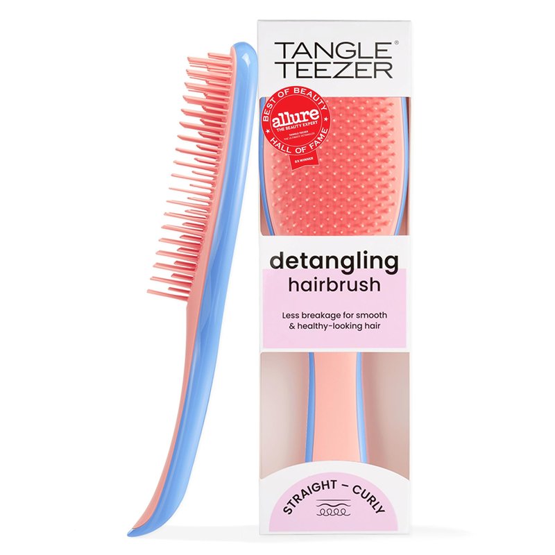 Tangle Teezer Ultimate Detangler Brush for Wet & Dry Hair, Eliminates Knots & Reduces Breakage for Straight to Wavy Hair Types, Apricot Blaze