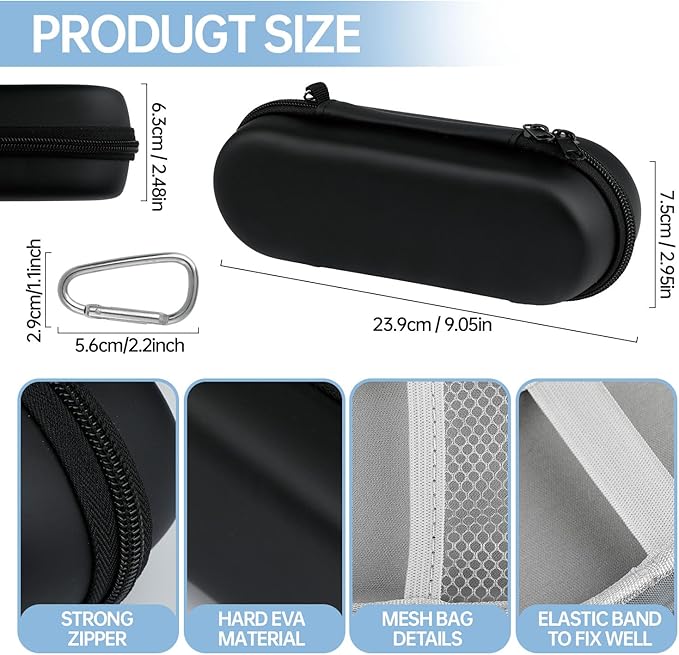 Toothbrush Travel Case for Oral B/Oral-B Pro 1000 1500 5000 7000 7500 6000 9600 for Phlips 4100 5100 Electric Toothbrush Carrying Bag,Portable Hard Protective Storage Bag with Mesh Pocket