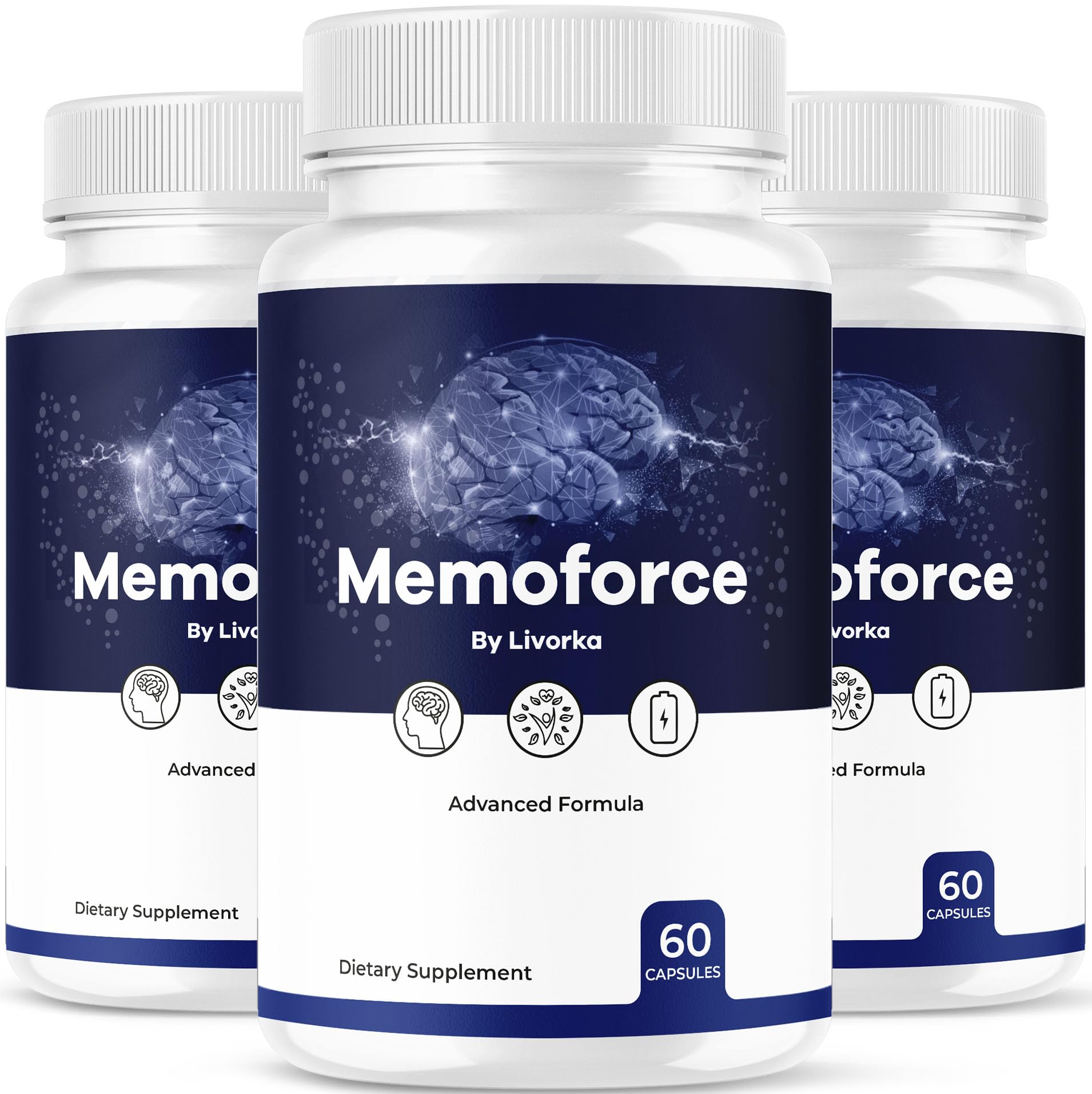 (3 Pack) Memoforce Supplement - Official Memoforce Premium Formula Pills, Advanced Support for Wellness & Overall Health, Memoforce Reviews, 180 Capsules for 3 Months
