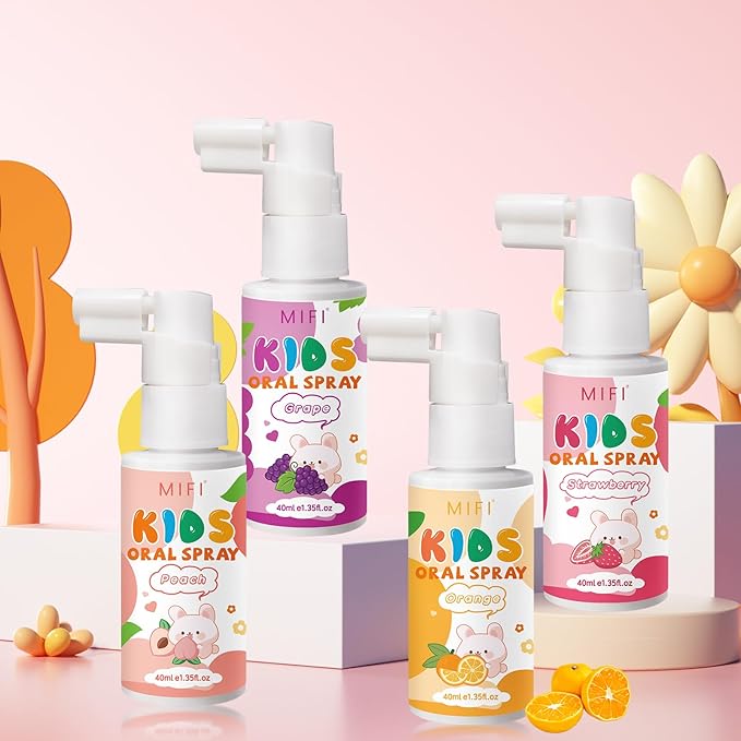PEGO Kids Oral Spray, Toddler Toothpaste Helper for Fresh Breath,Fruit-Flavored & Portable, for Baby's Daily Oral Care (2Pack, Grape)