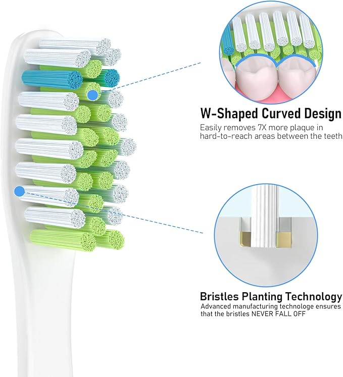 Replacement Toothbrush Heads for Ultra Plaque Control & Whitening, Diamantine-Clean Brush Heads Compatible with Philips Sonicare Electric Toothbrush, 4 Pack