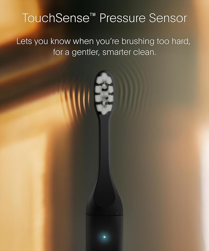 SURI 2.0 New Sonic Electric Toothbrush with Pressure Sensor & UV-Cleaning Travel Case |1 Month+ Battery | Electric Toothbrush for Adults | Travel Toothbrushes | Tooth Brush | Black