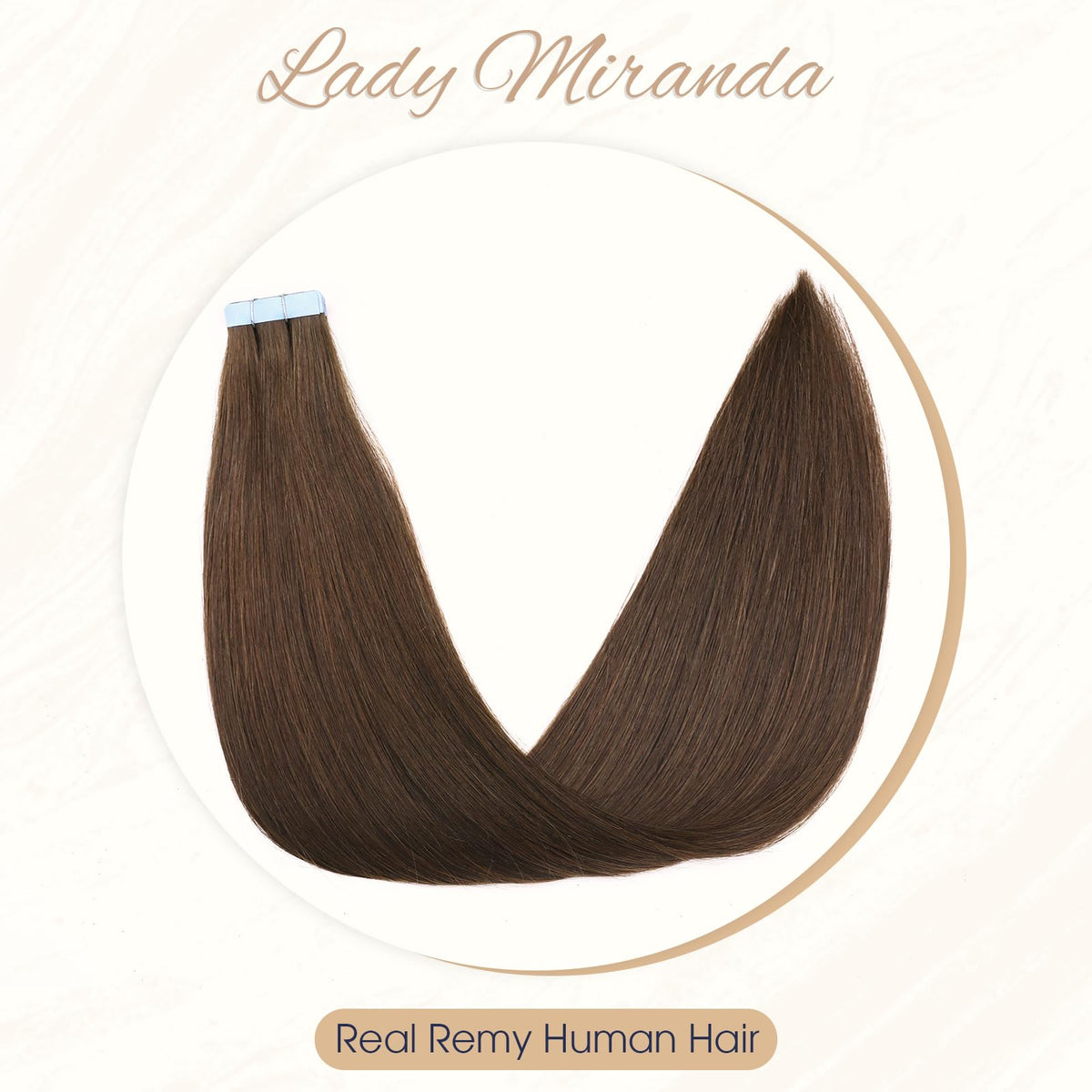 LADY MIRANDA Tape In Human Hair Extensions Straight Invisible 20PCS 50g