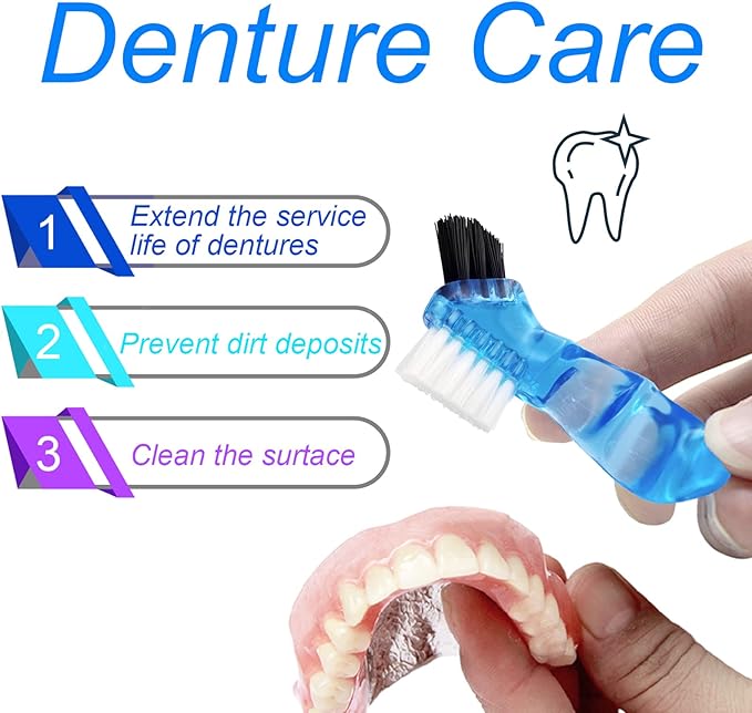 Keedolla 2 Pack Denture Bath Box Cup Retainer Cleaner Case with Strainer Basket, Mouth Guard Cleaning Case Denture Storage Soaking Holder - Black & Rose Red