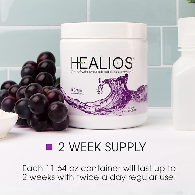 Healios Grape Flavor Oral Health and Dietary Supplement, Powder Form, Naturally Sourced L-Glutamine Trehalose L-Arginine, 11.64 Ounces