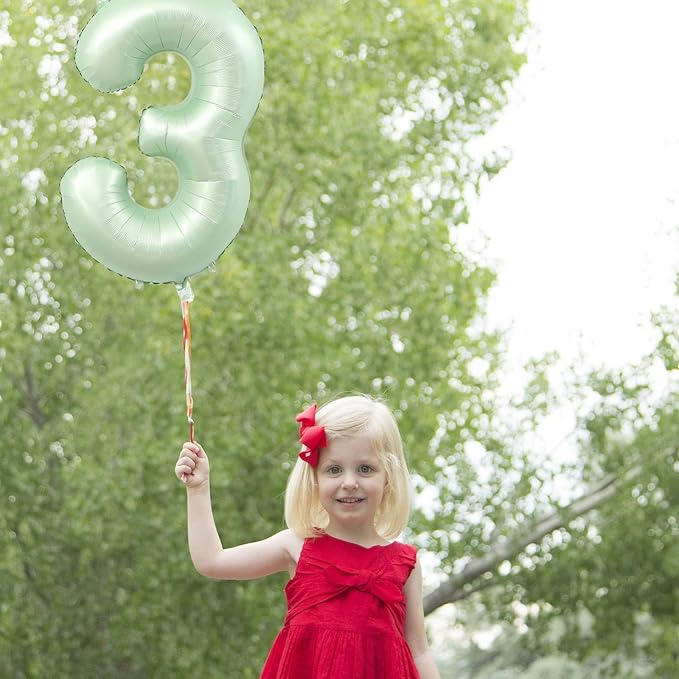 40 Inch Olive Green Large Number Balloons 0-9, Number 3 Balloons Foil Mylar Big Number Balloons, Helium Number Balloons Decorations For Birthday, Anniversary Events, Wedding Party