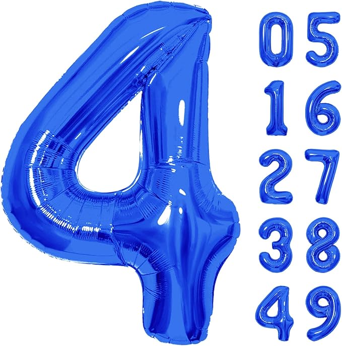 Number Balloons Navy Blue Balloons - Giant Number 10 Balloon, 10 20 30 40 50 Numbers Balloon Birthday Decorations, Blue Party Supplies for Boy Men