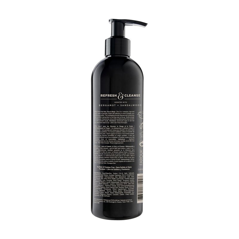 CHI pour Homme 3-in-1 Cleansing Hair, Face & Body Wash for Men, 11.5 oz