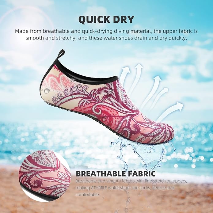 Water Shoes for Women Men Quick-Dry Aqua Socks Swim Beach Barefoot Yoga Exercise Wear Sport Accessories Pool Camping Must Haves Adult Youth Size
