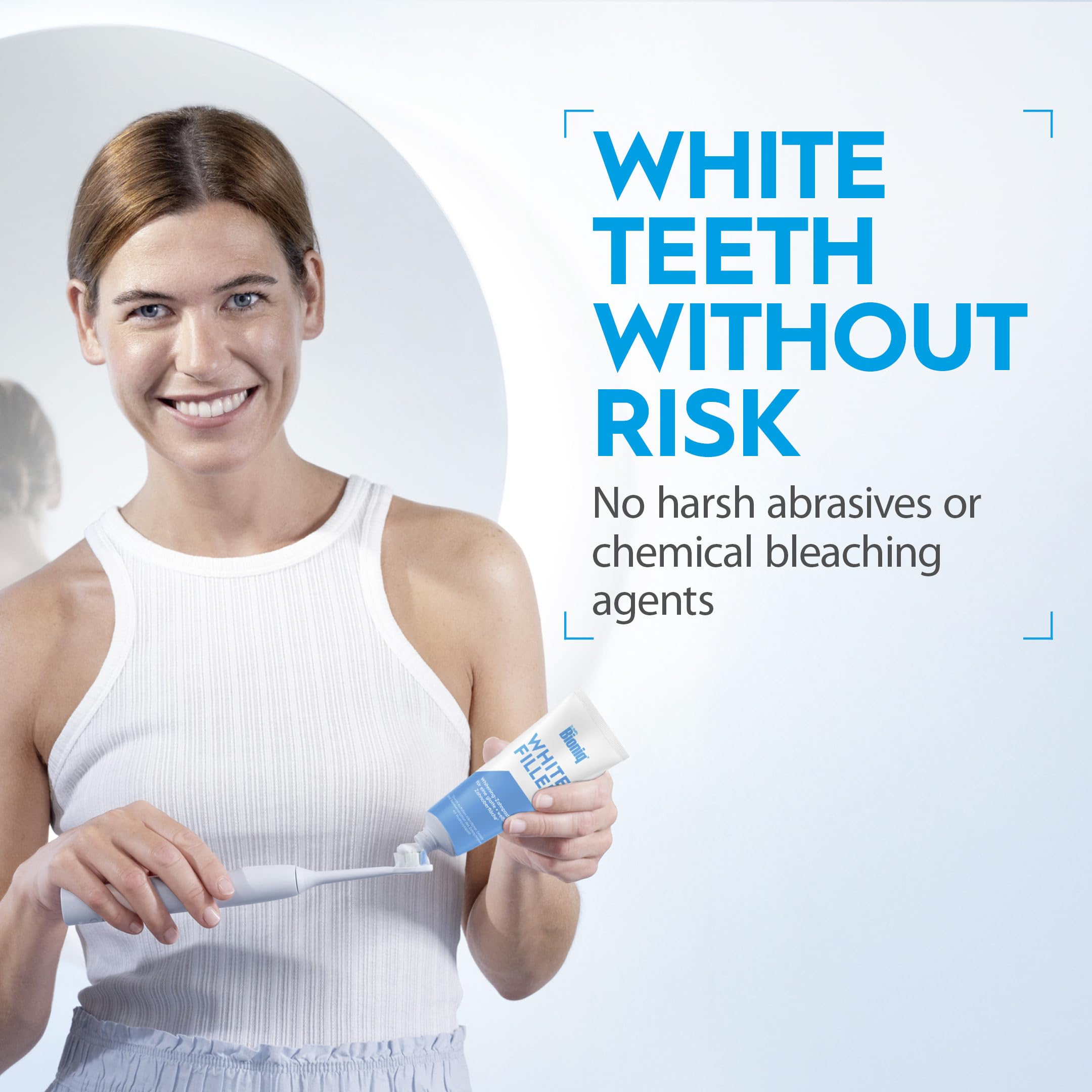 Bioniq White Filler - Whitening Toothpaste with 20% Hydroxyapatite - Contains White bioHAP and Fluoride Free for Daily Use - Mint Flavor - 1 x 4.77 Oz