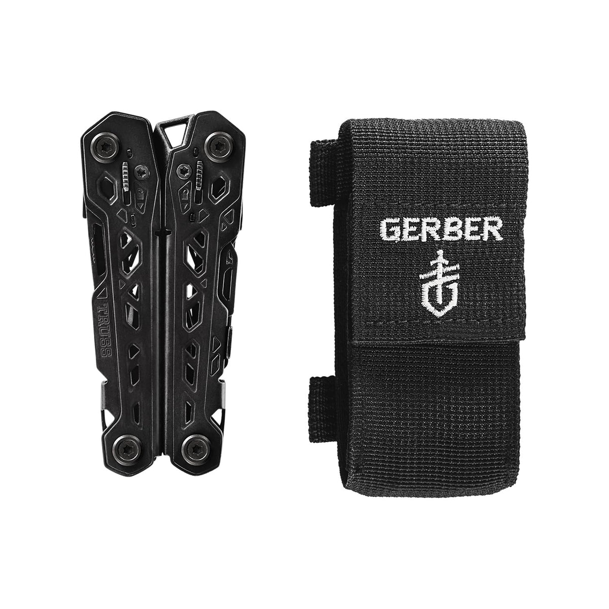 Gerber Gear Truss 17-in-1 Multitool with Pocket Knife and Needle Nose Pliers - Gifts for Men, Compact EDC Gear, Black with Standard Sheath