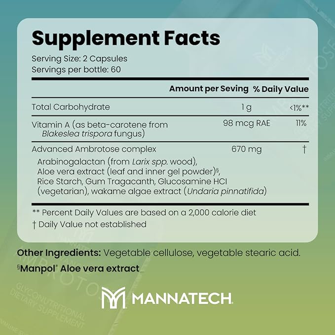 Mannatech Advanced Ambrotose 120 Capsules