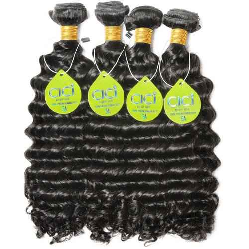 CICI Beauty 5A Grade Brazilian Virgin Deep Wave, 1 Bundle Natural Color Raw Unprocessed 100% Human Hair Virgin Deep Wave Hair Weave Size 22 Inches