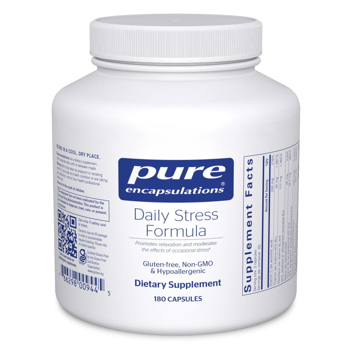 Pure Encapsulations Daily Stress Formula | Promotes Relaxation and Moderates the Effects of Occasional Stress*| 180 Capsules