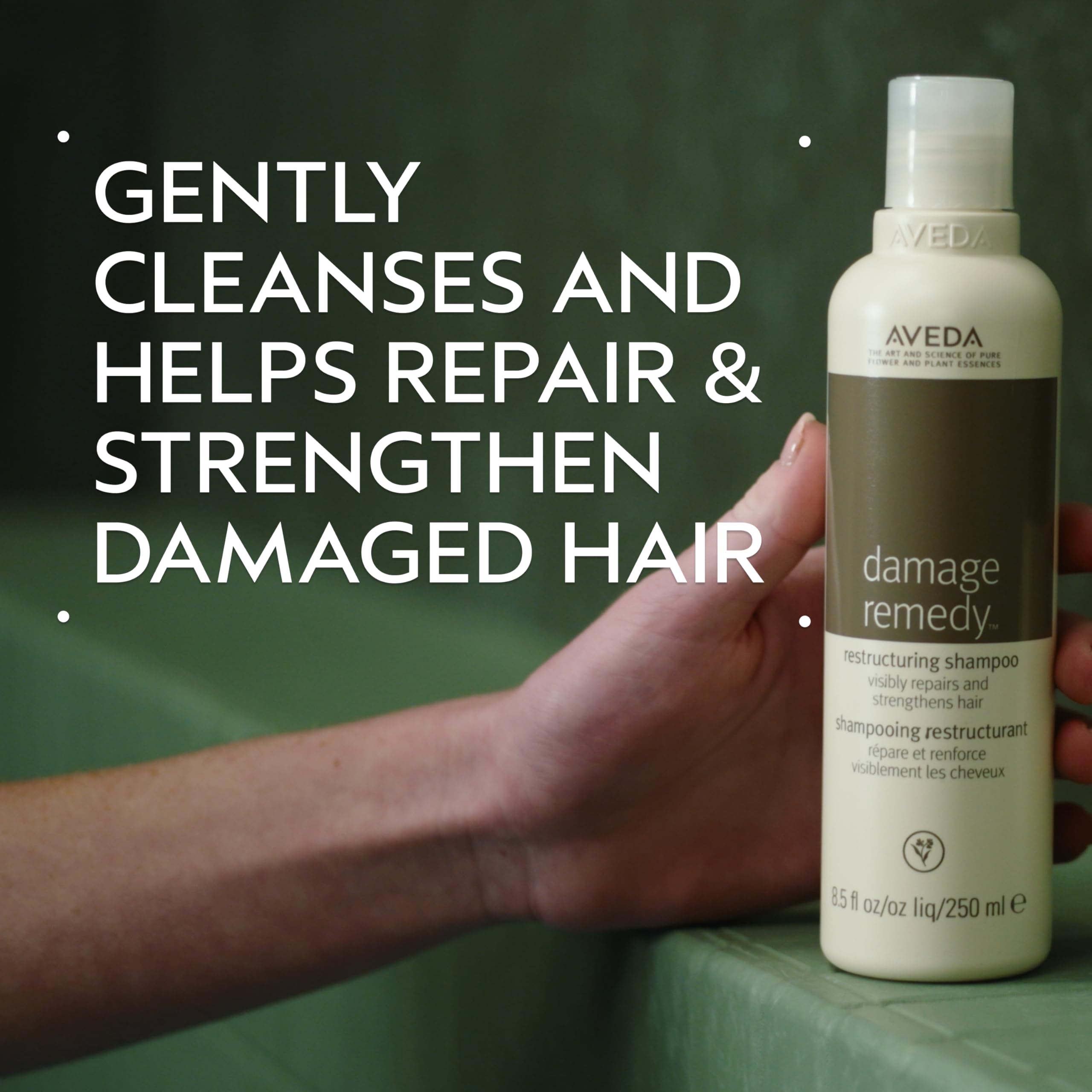 Aveda Damage Remedy Restructuring Shampoo for Damaged Hair | Repairs and Strengthens Damaged Hair | with Quinoa Protein | 92% Naturally Derived, 8.5 Fl Oz