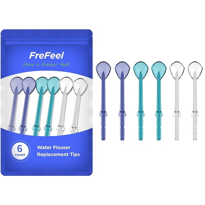 Replacement Heads for Waterpik, Replacement Picks for Water Pik Water Flosser (6 Tongue Cleaner Tips)