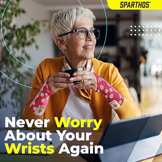 Sparthos Wrist Support Sleeves (Pair) - Compression Wrist Brace for Men and Women - Carpal Tunnel Tendonitis Arthritis Pain Relief Recovery from Wrist Pain, Strains, Sprains, Bursitis (Pink-S)