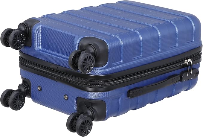 LEMY 21" Durable Hardside Carry On Luggage Scratch and Water Resistant Expandable Suitcase with 4 Double Spinner Wheels,TSA Lock for Family Vacation Travel