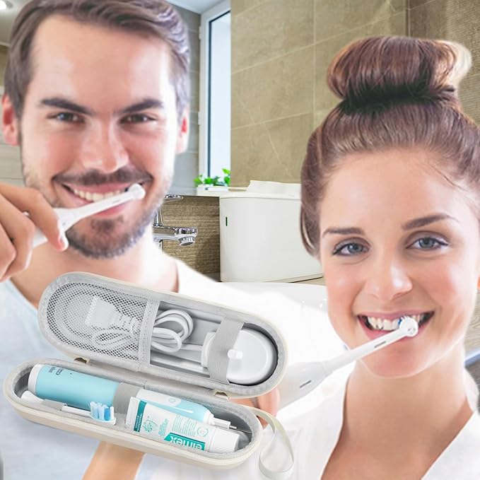 TYSORETY Toothbrush Travel Case for Oral B/Oral-B Pro 1000 1500 5000 7000 & Philips Sonicare 4100 1100 5300 5100 6100/iO Electric Toothbrush, Hard Protective Storage Bag (Starlight-2)
