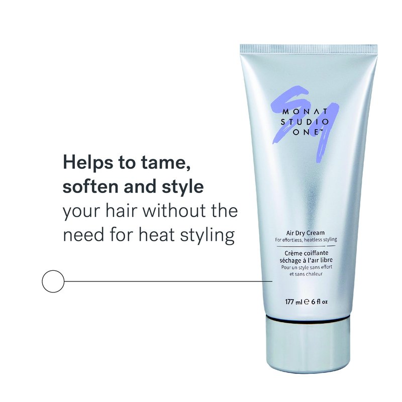 MONAT STUDIO ONE™ Air Dry Cream - Soft, Hair Styling Cream for touchable hold and Humidity Protection. Hair Frizz Control for All-Hair Types and no heat needed - Net Wt. 177 ml / 6 fl. oz.