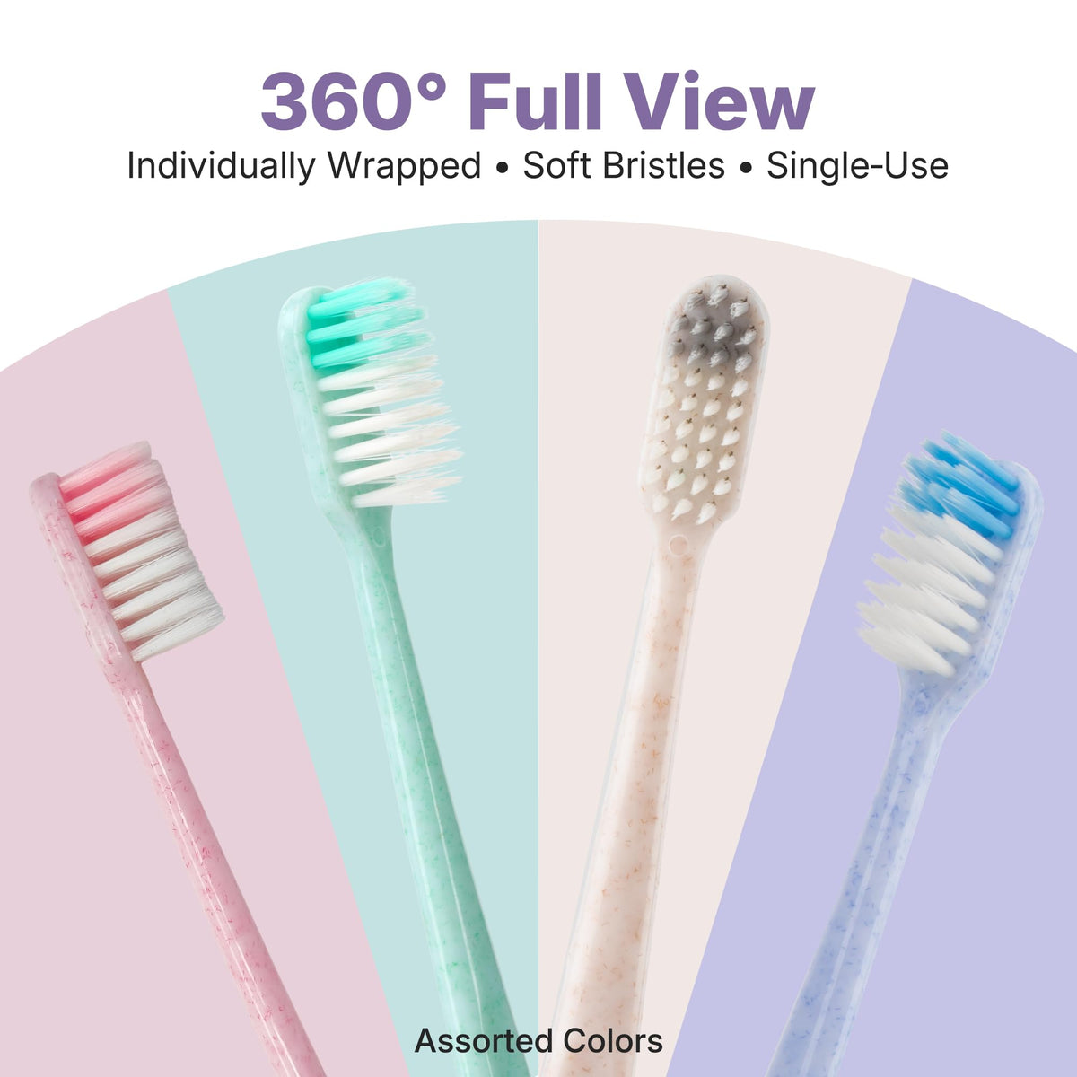 Fresings Bulk Disposable Toothbrushes, Individually Wrapped,240 Count