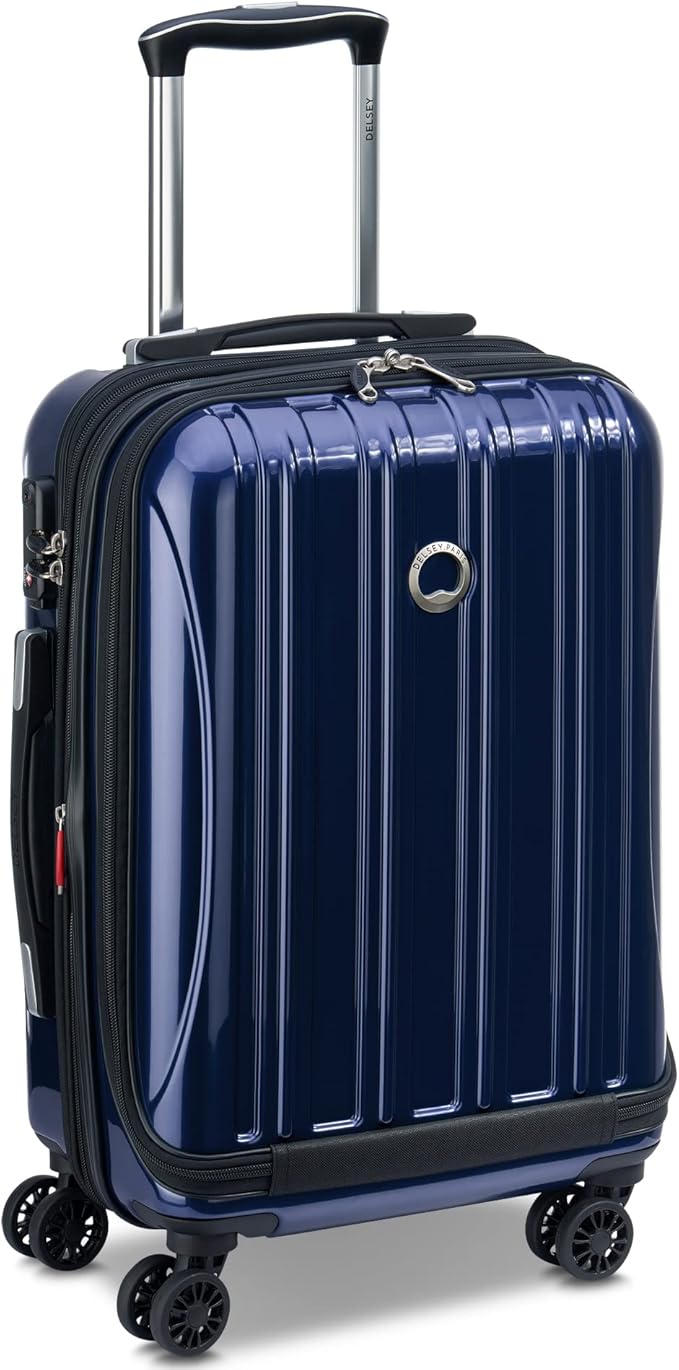 DELSEY PARIS Helium Aero Hardside Expandable Luggage with Spinner Wheels, Blue Cobalt, Carry-On 19 Inch