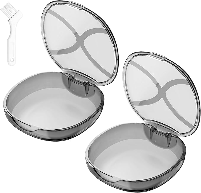 Retainer Case with Vent Holes, Mouth Guard Case Dental Storage Container (White)