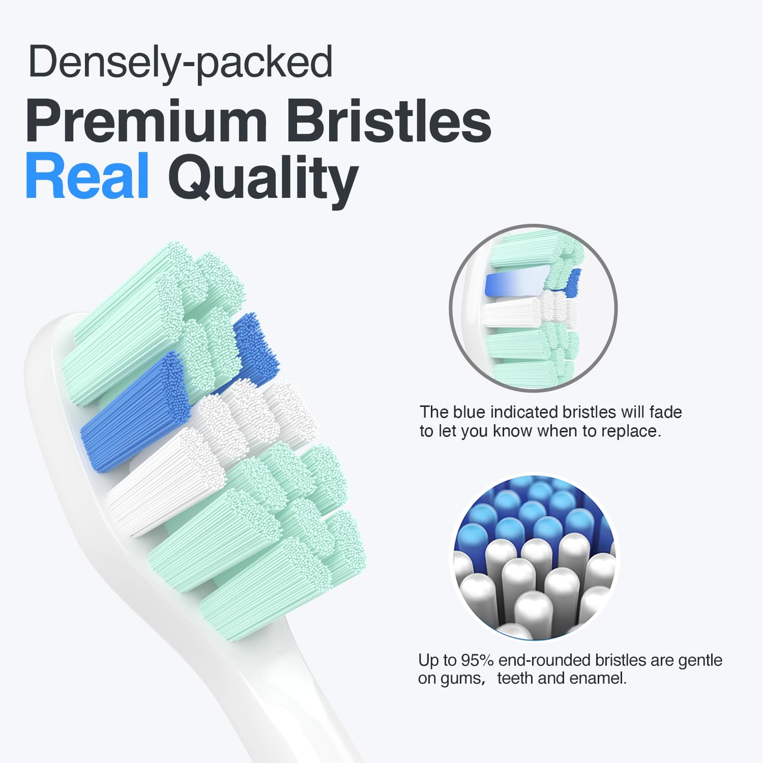 HOFAM Replacement Toothbrush Heads for Philips Sonicare Replacement Heads,Electric Replacement Brush Head Compatible with Phillips Sonicare Electric Toothbrush,for Philips Sonic Care Brush,10 Pcs
