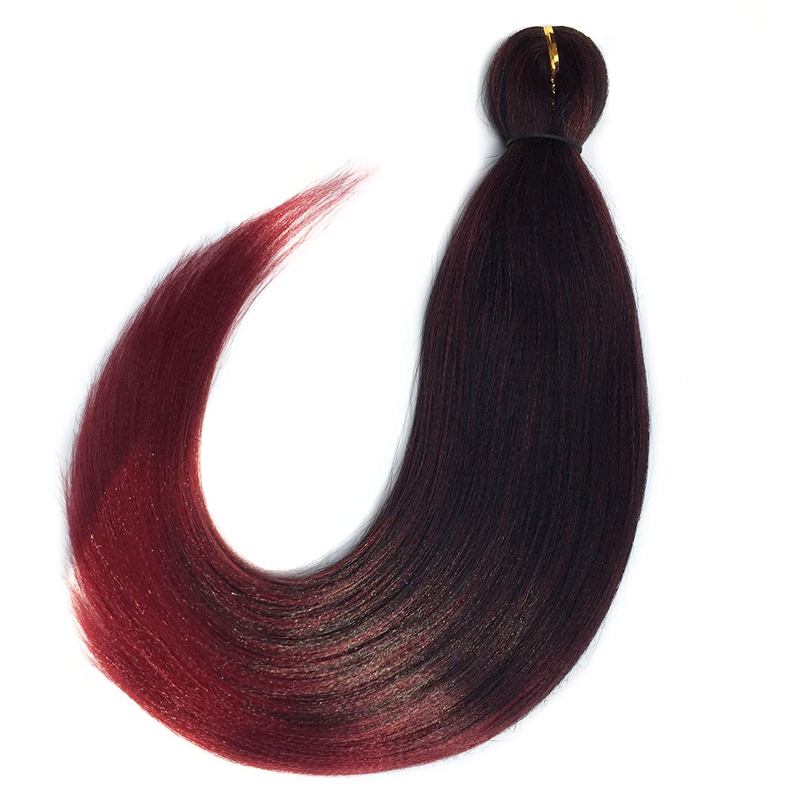 Liang Dian Pre Stretched Braiding Hair Ombre 30 Inch 8 Packs Synthetic Crochet Braids Hot Water Setting Professional Soft Yaki Texture Synthetic Hair Extensions(1B/Bug)
