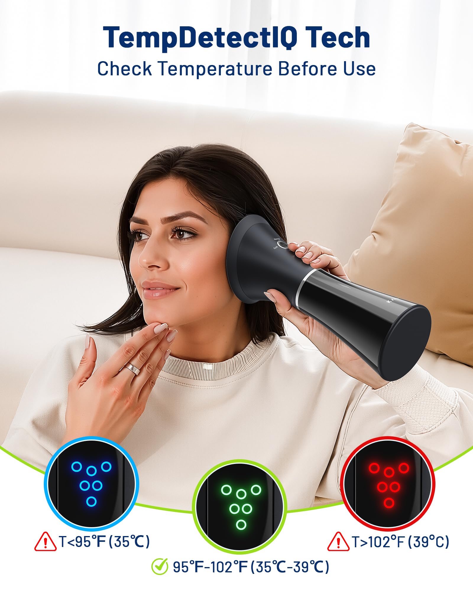 KAUGIC Upgraded Ear Wax Removal with One-Piece Waste Tank, Safe Cleaner with Water Temperature Sensor, Effective Ear Irrigation Kit, IPX7, FSA-HSA-Eligible, Black