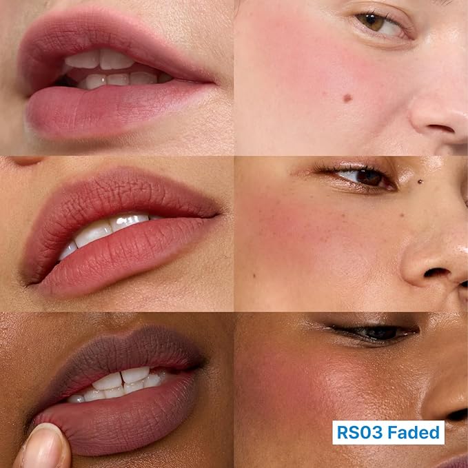 fwee Blurry Pudding Pot + Keychain SET | Airbrushed Blush & Lip, Buildable Pigment, Long-lasting, Lightweight, Easy to Blend, Natural Soft Matte Finish Makeup – Faded (Dusty Rose) | 0.17 oz